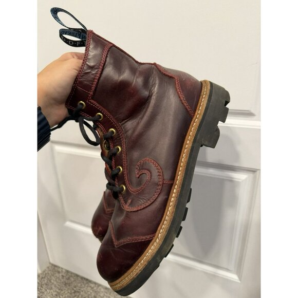 john fluevog mens 7th heaven 6 eyelet derby swirl boots Sz 9 - Picture 4 of 7